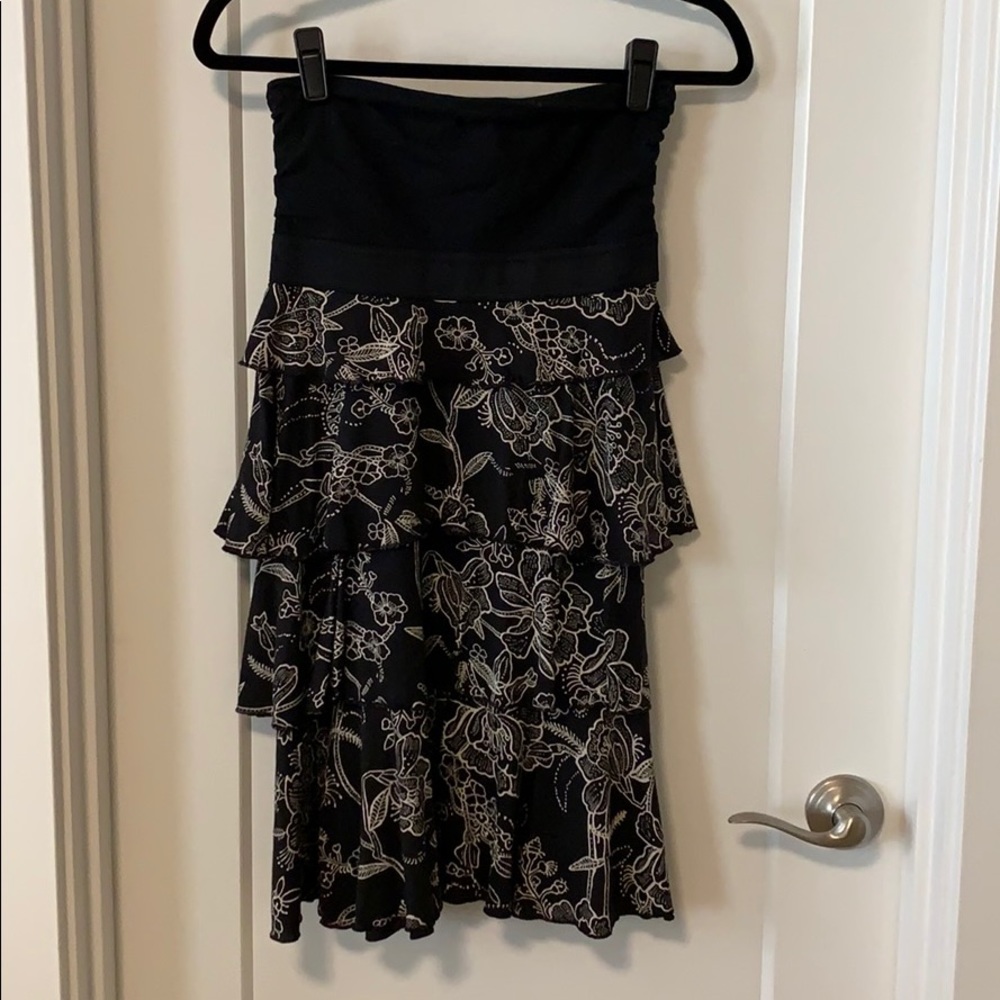 Strapless ruffled dress